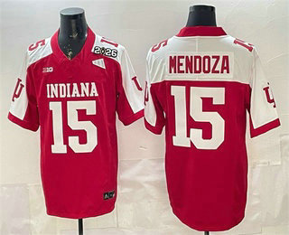 Men's Indiana Hoosiers #15 Fernando Mendoza Red Alternate FUSE 2026 Champions College Football Jersey