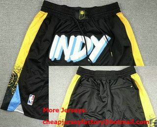 Men's Indiana Pacers #43 Pascal Siakam Black 2023 City Just Don Shorts