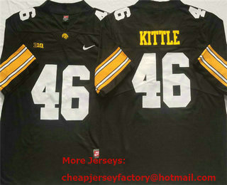 Men's Iowa Hawkeyes #46 George Kittle Black 2020 Vapor Untouchable Limited Stitched Nike Jersey