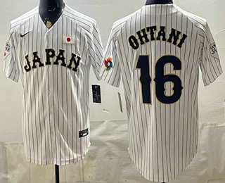 Men's Japan #16 Shohei Ohtani Black 2026 World Baseball Classic Cool Base Jersey 1