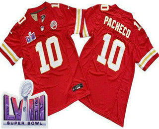 Men's Kansas City Chiefs #10 Isiah Pacheco Limited Red FUSE LVIII Super Bowl Vapor Jersey