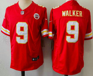 Men's Kansas City Chiefs #9 Kenneth Walker III Limited Red FUSE Vapor Jersey