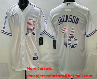 Men's Kansas City Royals #16 Bo Jackson White 2026 City Connect Stadium Jersey