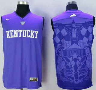 Men's Kentucky Wildcats Blank Purple College Basketball Jersey
