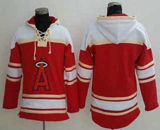Men's LA Angels of Anaheim Blank Red Sawyer Hooded Sweatshirt MLB Hoodie