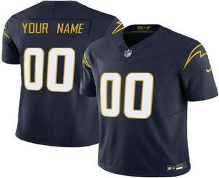 Men's Los Angeles Chargers Customized Limited Navy FUSE Vapor Jersey
