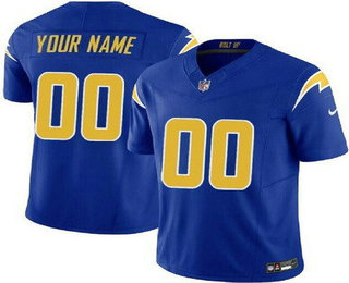 Men's Los Angeles Chargers Customized Limited Royal FUSE Vapor Jersey