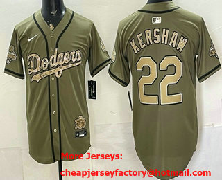 Men's Los Angeles Dodgers #22 Clayton Kershaw Military Appreciation Game Day Jersey