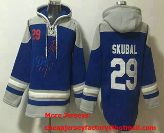 Men's Los Angeles Dodgers #29 Tarik Skubal Blue Ageless Must Have Lace Up Pullover Hoodie