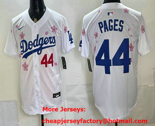 Men's Los Angeles Dodgers #44 Andy Pages White 2025 Tokyo Series Limited Jersey