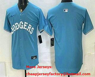 Men's Los Angeles Dodgers Blank Blue Vapor Limited Stitched Jersey