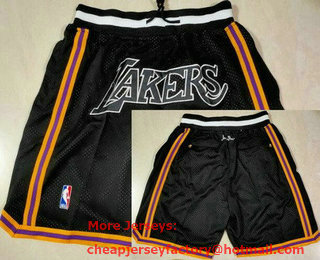 Men's Los Angeles Lakers Black MVP Just Don Shorts
