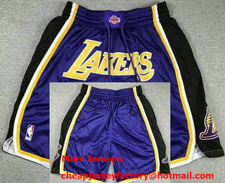 Men's Los Angeles Lakers Purple Statement Just Don Shorts