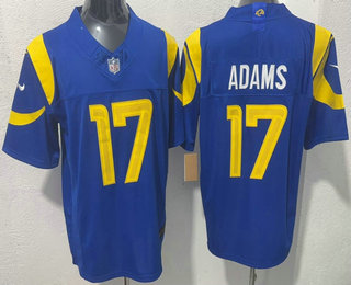 Men's Los Angeles Rams #17 Davante Adams Limited Blue FUSE Vapor Jersey