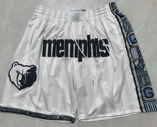 Men's Memphis Grizzlies White 2026 Swingman Shorts