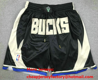 Men's Milwaukee Bucks Black 2021 Statement Icon Swingman Shorts