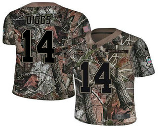 Men's Minnesota Vikings #14 Stefon Diggs Camo Stitched NFL Rush Realtree Nike Limited Jersey