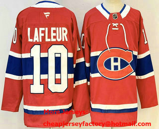 Men's Montreal Canadiens #10 Guy Lafleur Red Authentic Jersey