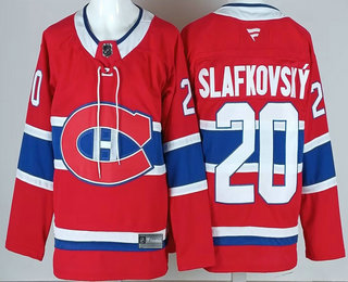 Men's Montreal Canadiens #20 Juraj Slafkovsky Red Authentic Jersey