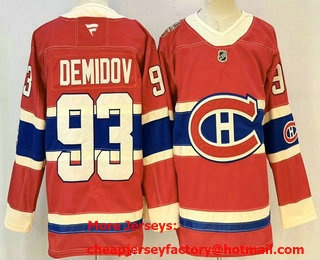 Men's Montreal Canadiens #93 Ivan Demidov Red 2026 Heritage Classic Authentic Jersey