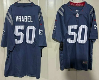 Men's New England Patriots #50 Mike Vrabel Limited Gray Rivalries Vapor Jersey