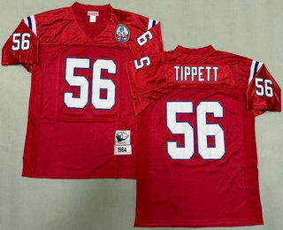 Men's New England Patriots #56 Andre Tippett Red 1984 Throwback Jersey