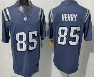Men's New England Patriots #85 Hunter Henry Limited Gray Rivalries FUSE Vapor Jersey