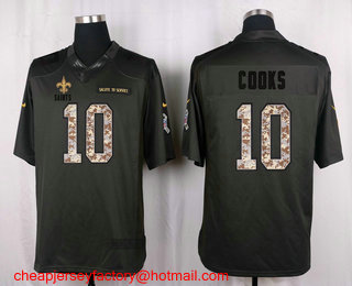 Men's New Orleans Saints #10 Brandin Cooks Black Anthracite 2016 Salute To Service Stitched NFL Nike Limited Jersey