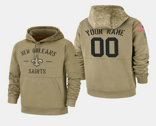 Men's New Orleans Saints Custom 2019 Salute to Service Sideline Therma Hoodie
