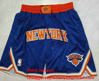 Men's New York Knicks Blue Just Don Shorts