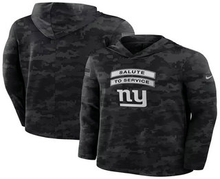 Men's New York Giants Black 2026 Salute to Service Sideline Lightweight Hoodie Long Sleeve Top