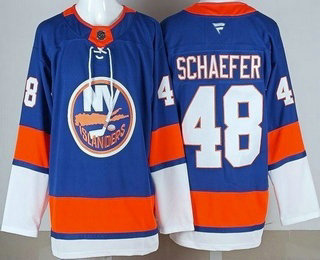 Men's New York Islanders #48 Matthew Schaefer Blue Authentic Jersey