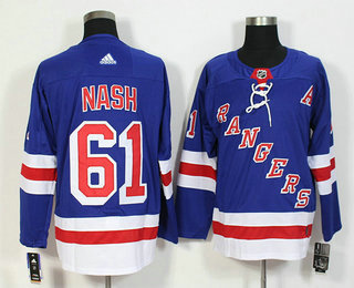 Men's New York Rangers #61 Mark Stone Royal Blue With A Patch Home 2017-2018 Hockey Stitched NHL Jersey
