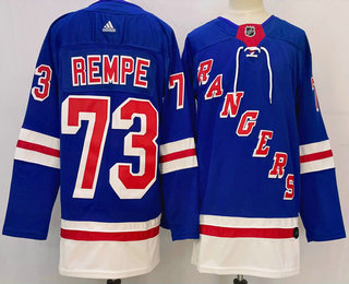Men's New York Rangers #73 Matt Rempe Blue Authentic Jersey
