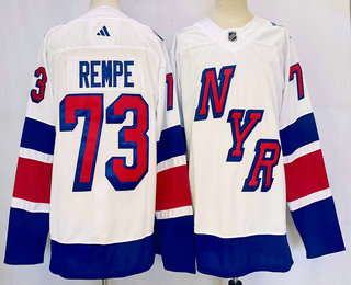 Men's New York Rangers #73 Matt Rempe White 2024 Stadium Series Authentic Jersey