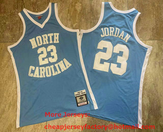 Men's North Carolina Tar Heels #23 Michael Jordan Light Blue 1983-84 Swingman Throwback Jersey
