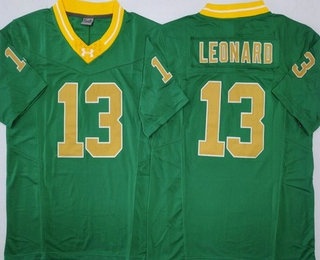 Men's Notre Dame Fighting Irish #13 Riley Leonard Limited Green Alternate FUSE College Football Jersey