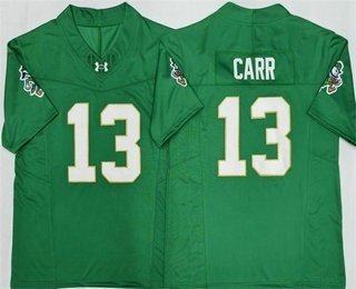 Men's Notre Dame Fighting Irish #13 Riley Leonard Limited Green FUSE College Football Jersey