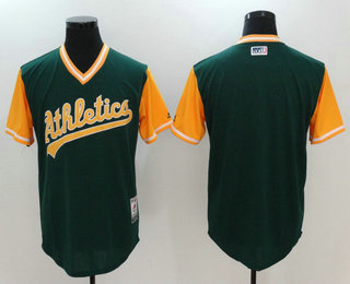 Men's Oakland Athletics Green 2017 Little League World Series Players Weekend Stitched Nickname Team Jersey