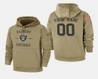 Men's Oakland Raiders Custom 2019 Salute to Service Sideline Therma Hoodie