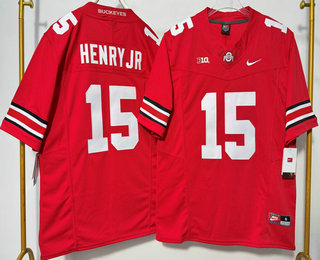 Men's Ohio State Buckeyes #15 Chris Henry Jr Red FUSE College Football Jersey