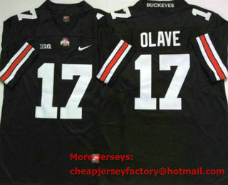 Men's Ohio State Buckeyes #17 Chris Olave Black 2017 Vapor Untouchable Stitched Nike NCAA Jersey