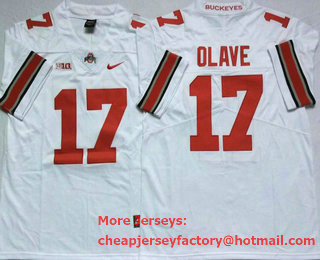 Men's Ohio State Buckeyes #17 Chris Olave White 2017 Vapor Untouchable Stitched Nike NCAA Jersey