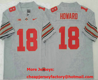 Men's Ohio State Buckeyes #18 Will Howard Limited Gray 2025 FUSE College Football Jersey