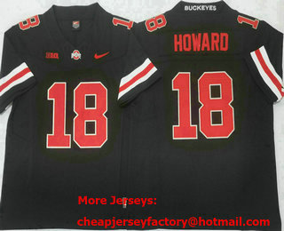 Men's Ohio State Buckeyes #18 Will Howard Black FUSE College Football Jersey