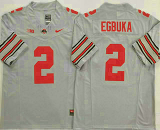 Men's Ohio State Buckeyes #2 Emeka Egbuka Limited Gray 2025 FUSE College Football Jersey