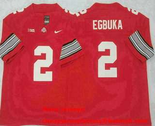 Men's Ohio State Buckeyes #2 Emeka Egbuka Limited Red 2025 FUSE College Football Jersey