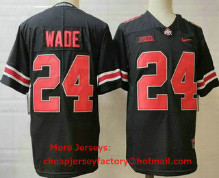 Men's Ohio State Buckeyes #24 Shaun Wade Black College Football Jersey