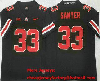 Men's Ohio State Buckeyes #33 Jack Sawyer Black FUSE College Football Jersey
