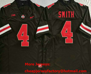 Men's Ohio State Buckeyes #4 Jeremiah Smith Black FUSE College Stitched Jersey